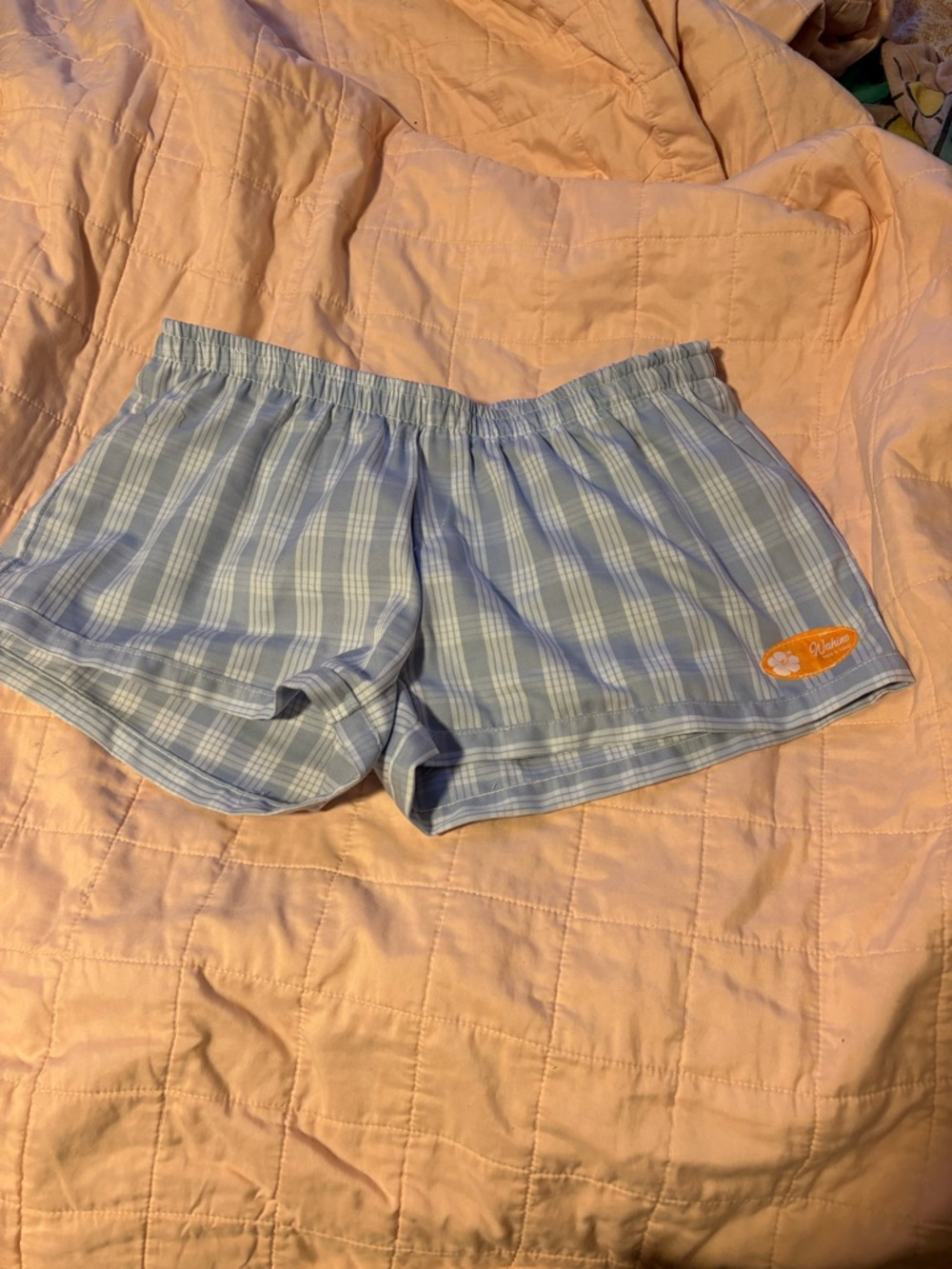 Wahine palaka shorts low rise y2k